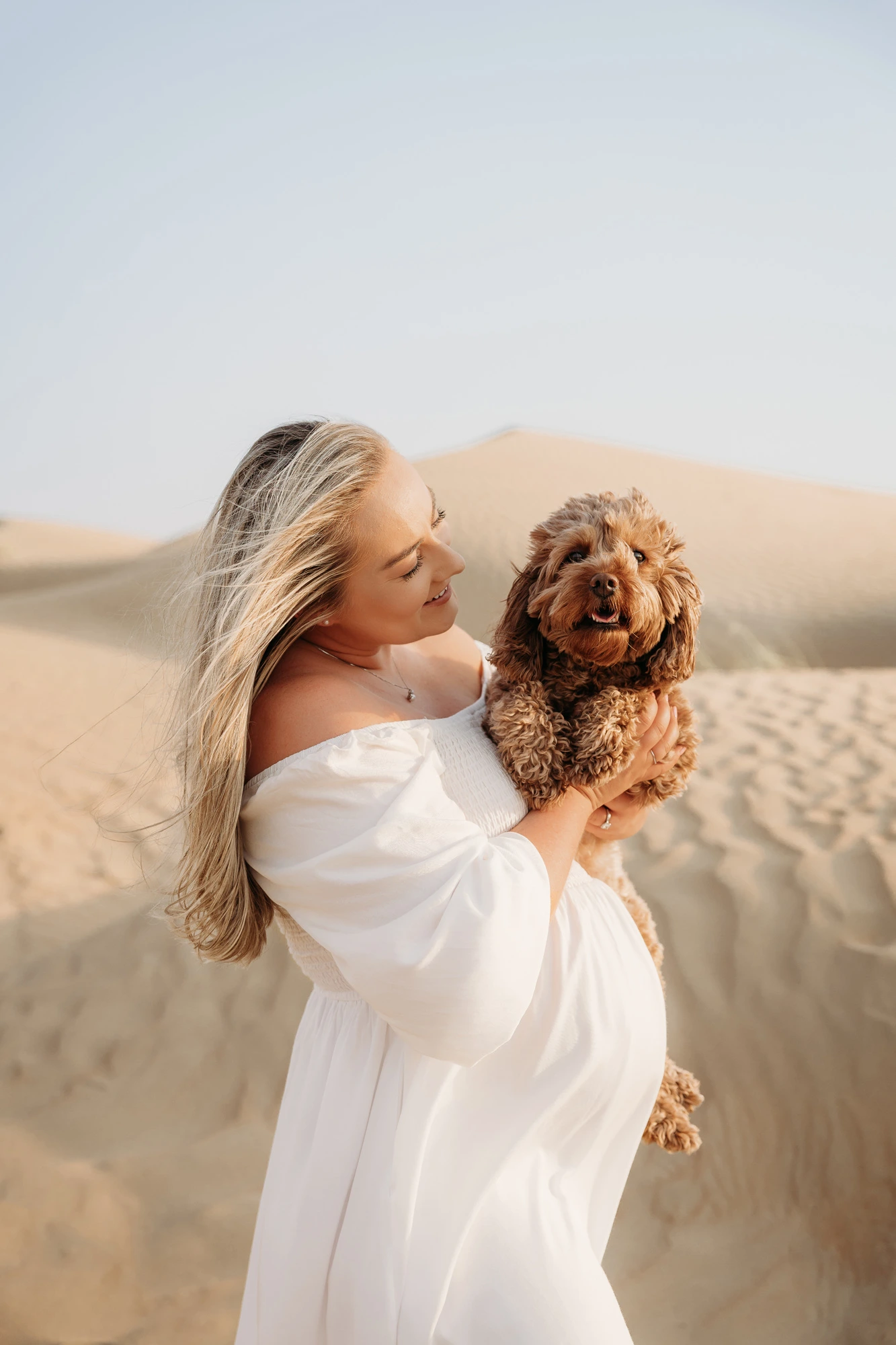 Dubai Family Photographer Desert Candid Moment Golden Dunes