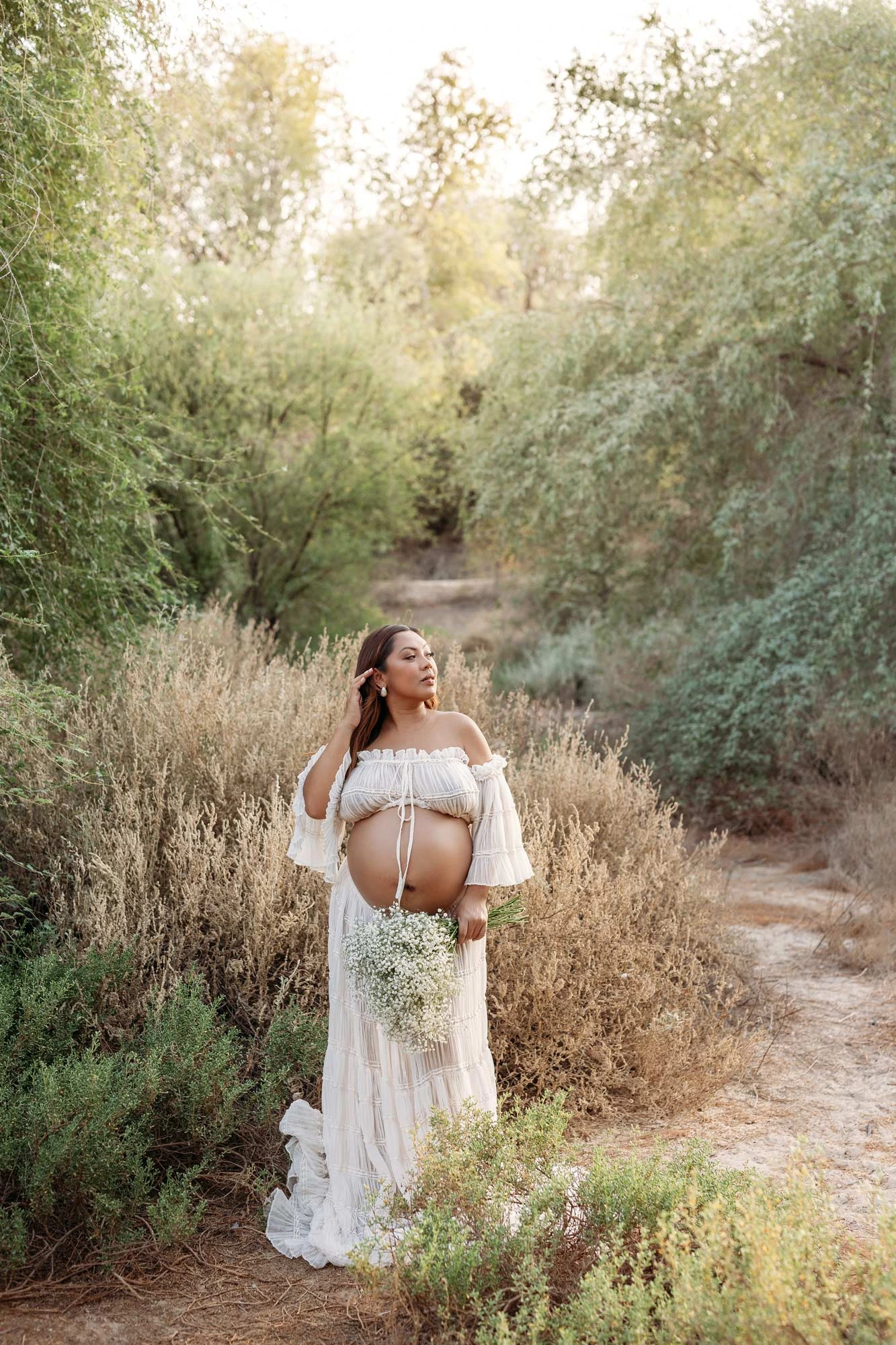 Dubai Family Photographer Greenery Standing Urban Oasis